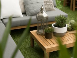 Sticks and Stones Neutral Outdoor Setting Design