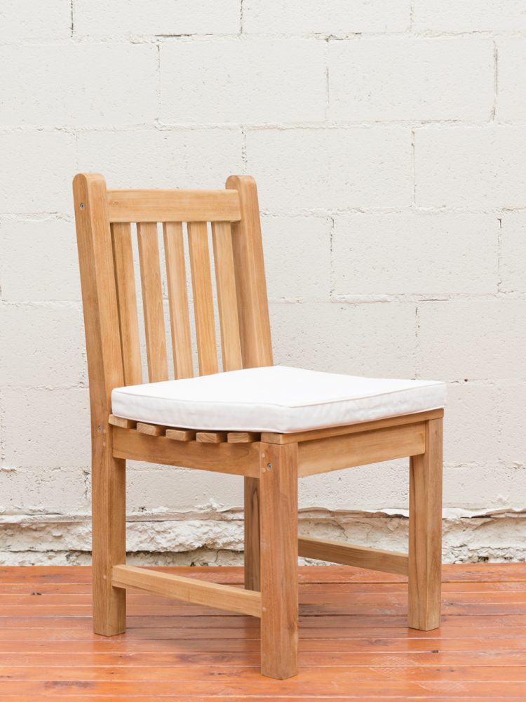 Sticks and Stones Outdoor - Plantation Teak Dining (Armless) Chair White