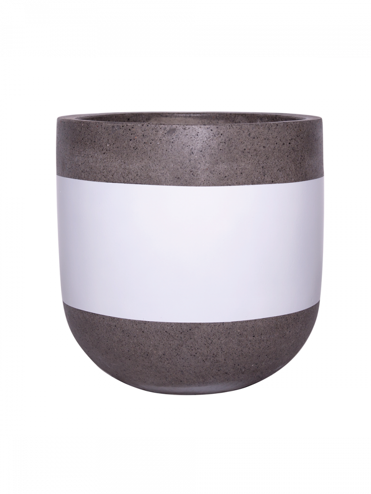 Sticks and Stones Outdoor - U-Shaped Pot White Band
