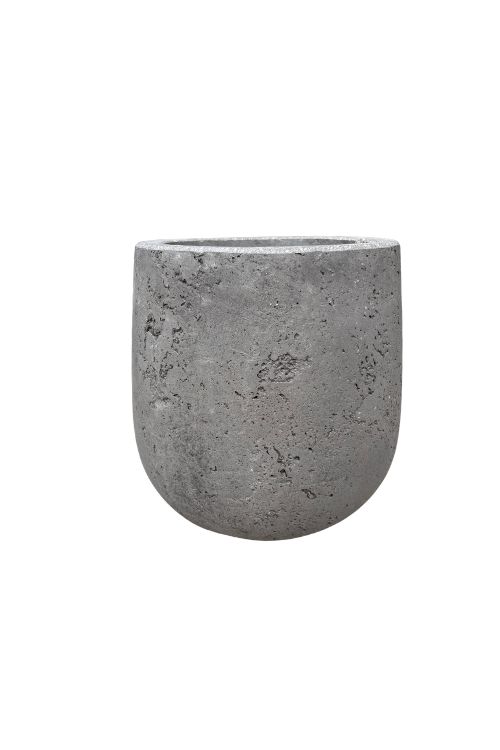 Smokey Grey Cement Pear Pot